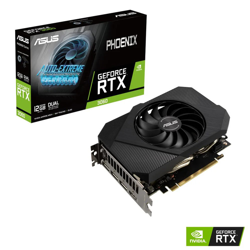 Asus Phoenix GeForce RTX 3060 V2 12GB GDDR6 Graphics Card - كرت الشاشة